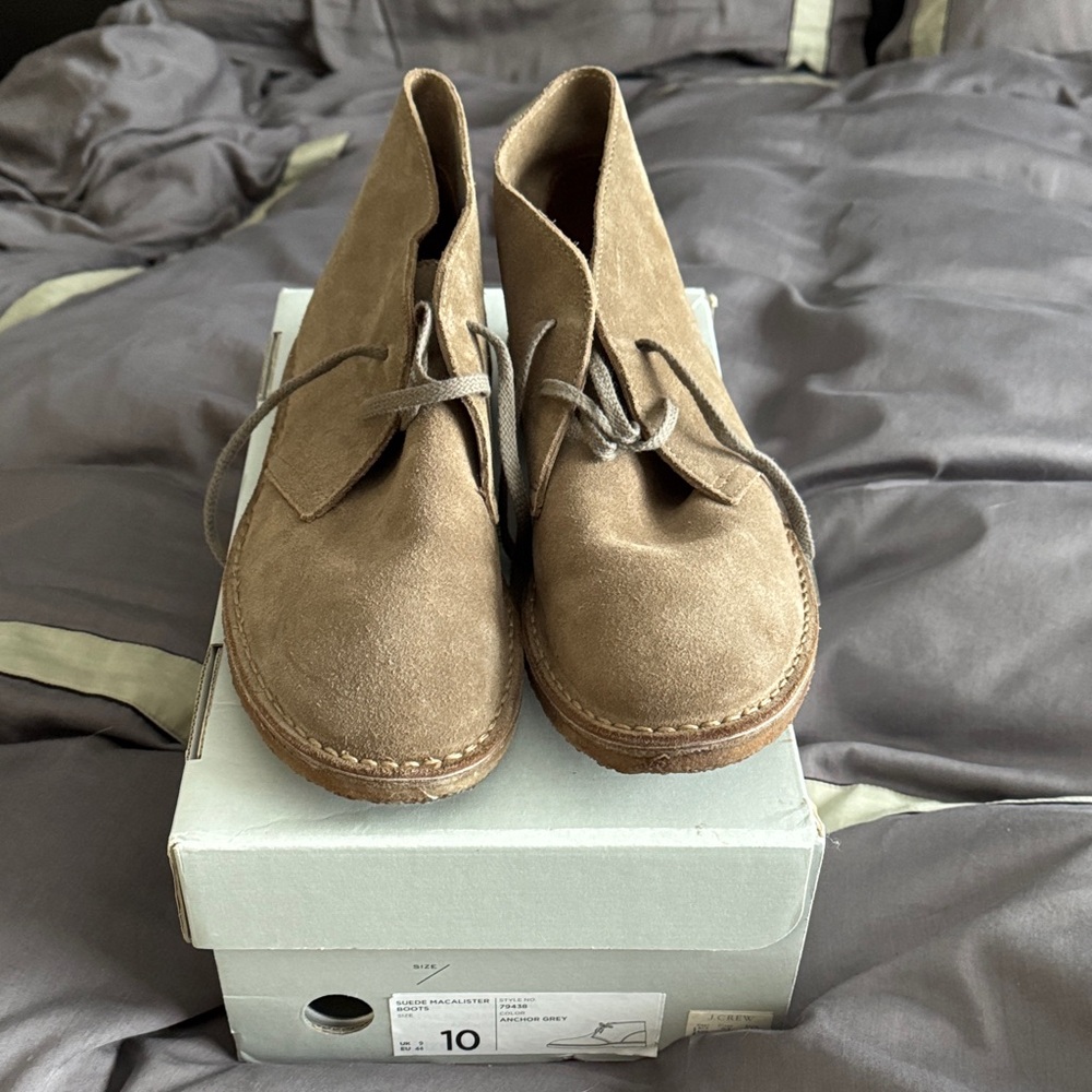 J Crew Suede Macalister Suede Boot Size 10 (Anchor Grey)